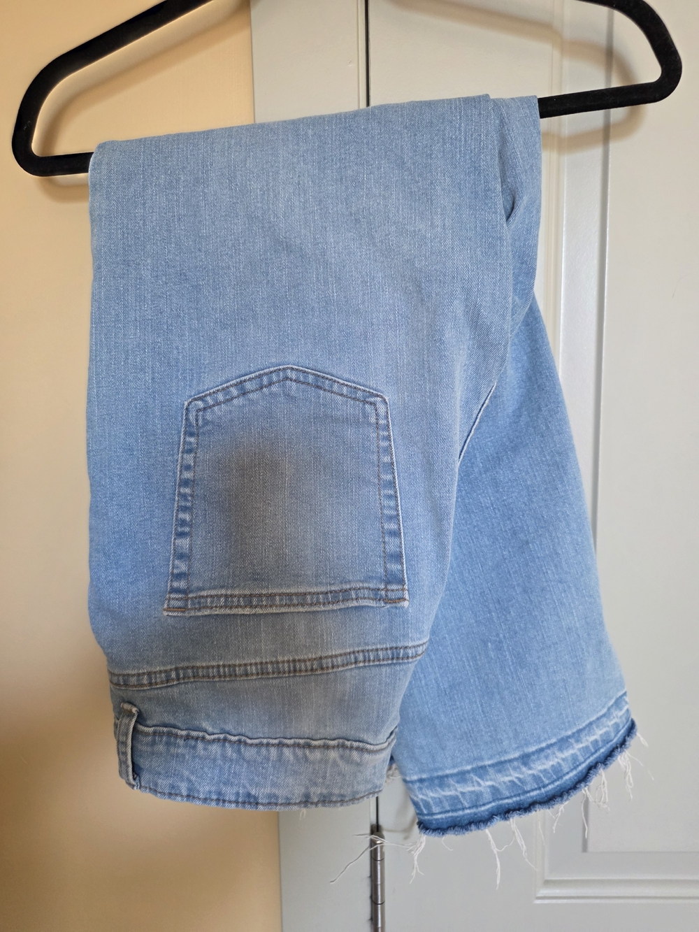 George Light Blue Cropped Denim Jeans, Size 12, Distressed